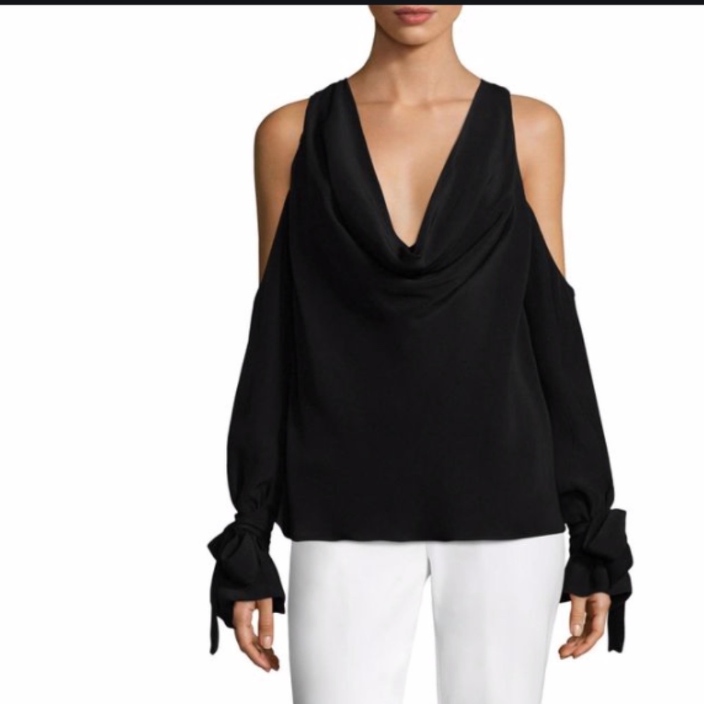 Keepsake Cowl Neck Cold Shoulder Top